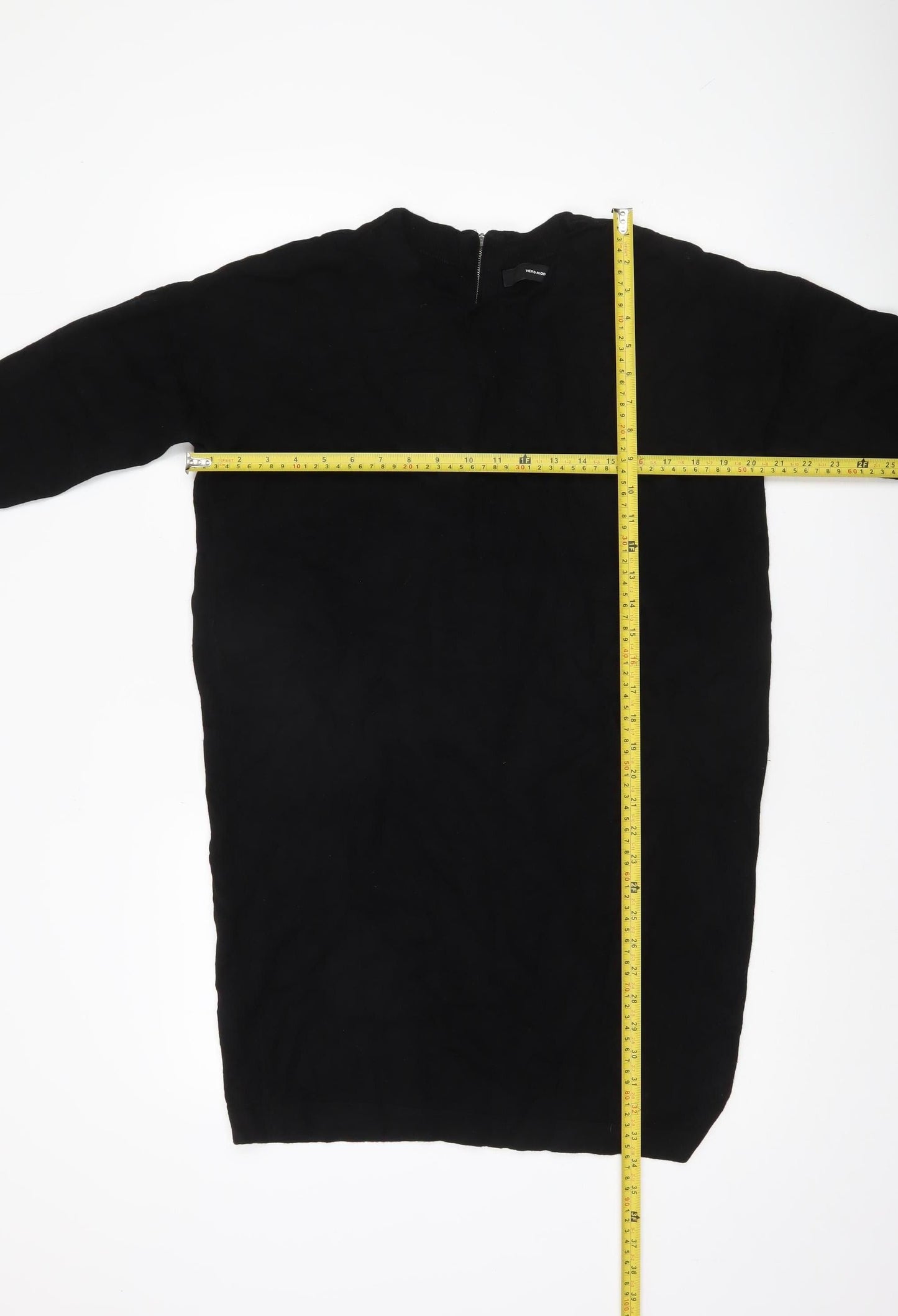 Womens UK Size L VERO MODA Black Tunic Jumper