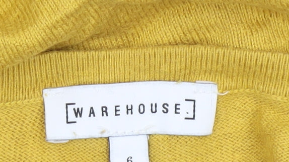 Womens UK Size 6 Warehouse Yellow Pullover Jumper