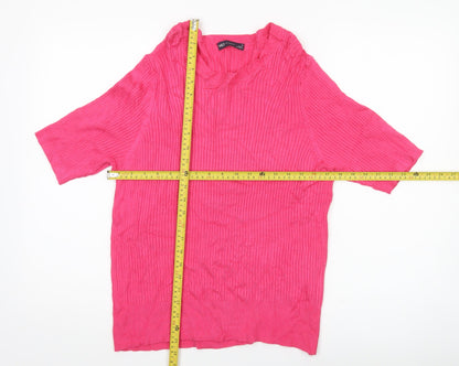 Womens UK Size 18 Marks and Spencer Pink Pullover Jumper