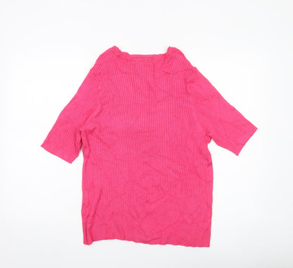 Womens UK Size 18 Marks and Spencer Pink Pullover Jumper