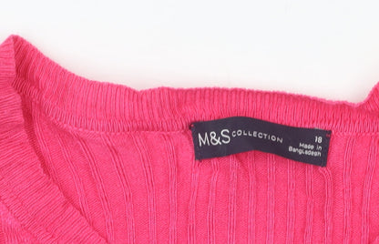 Womens UK Size 18 Marks and Spencer Pink Pullover Jumper