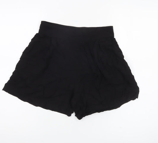 H&M Womens Black Size 10 Culotte Shorts Lightweight Viscose
