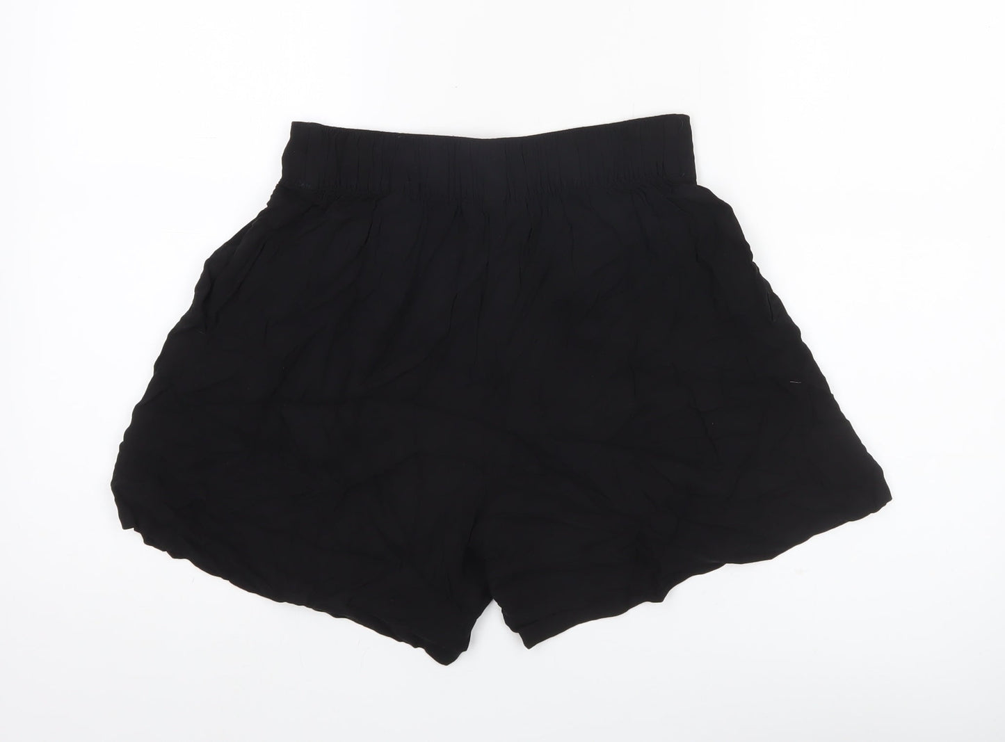 H&M Womens Black Size 10 Culotte Shorts Lightweight Viscose