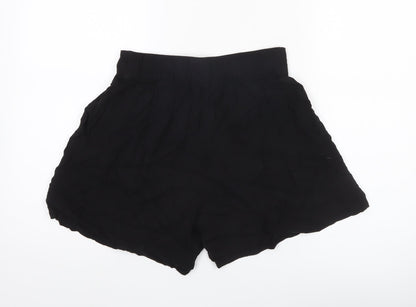 H&M Womens Black Size 10 Culotte Shorts Lightweight Viscose
