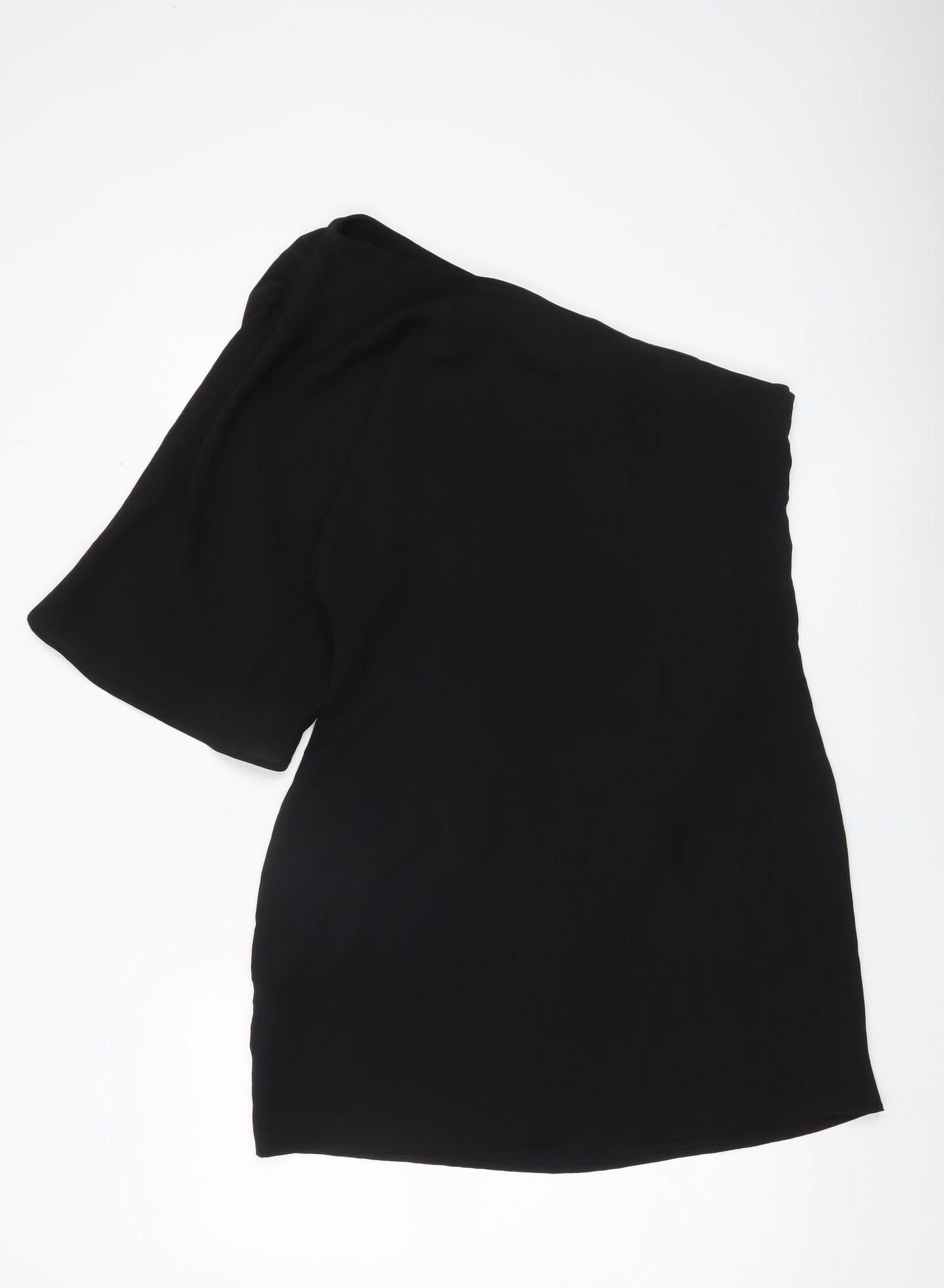 H&M Women Black One Shoulder Bodycon Party Dress Size 14