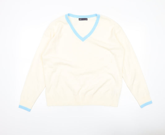 Womens UK Size 14 Marks and Spencer Ivory Pullover Jumper