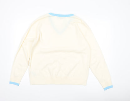 Womens UK Size 14 Marks and Spencer Ivory Pullover Jumper