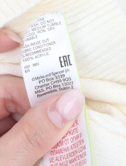 Womens UK Size 14 Marks and Spencer Ivory Pullover Jumper