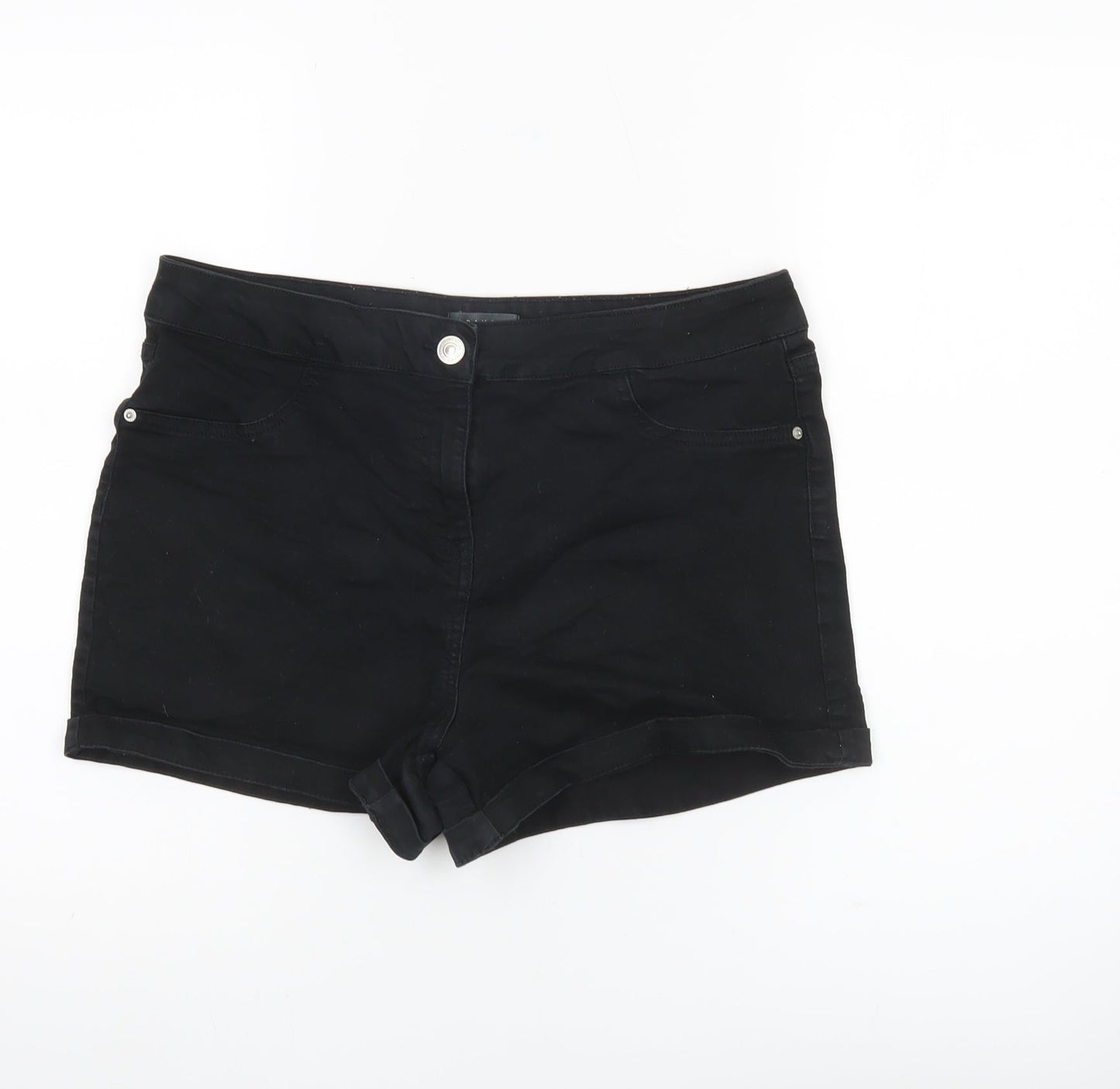 Papaya Women’s Black Denim Stretch Shorts Size 12 Casual
