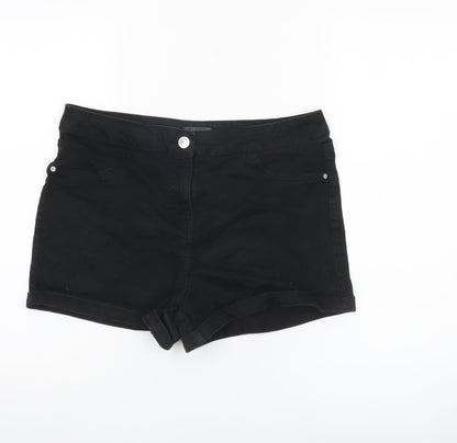 Papaya Women’s Black Denim Stretch Shorts Size 12 Casual