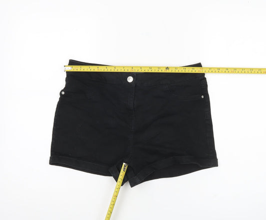 Papaya Women’s Black Denim Stretch Shorts Size 12 Casual