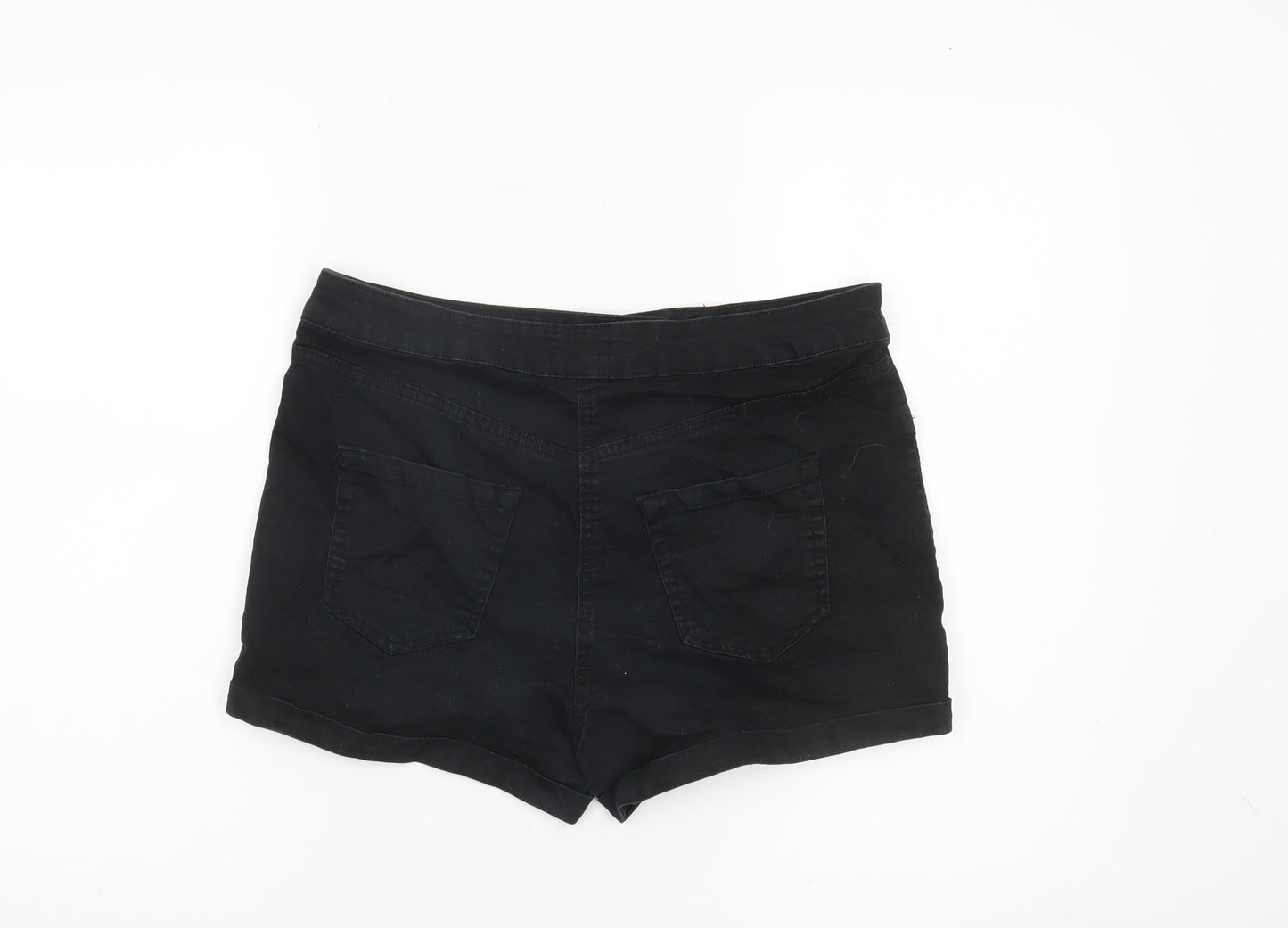 Papaya Women’s Black Denim Stretch Shorts Size 12 Casual