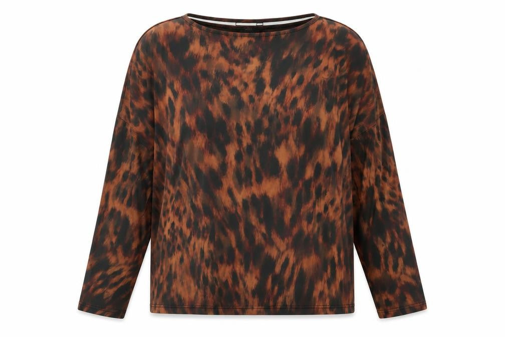 Womens UK Size 12 Lipsy Brown Tunic Blouse