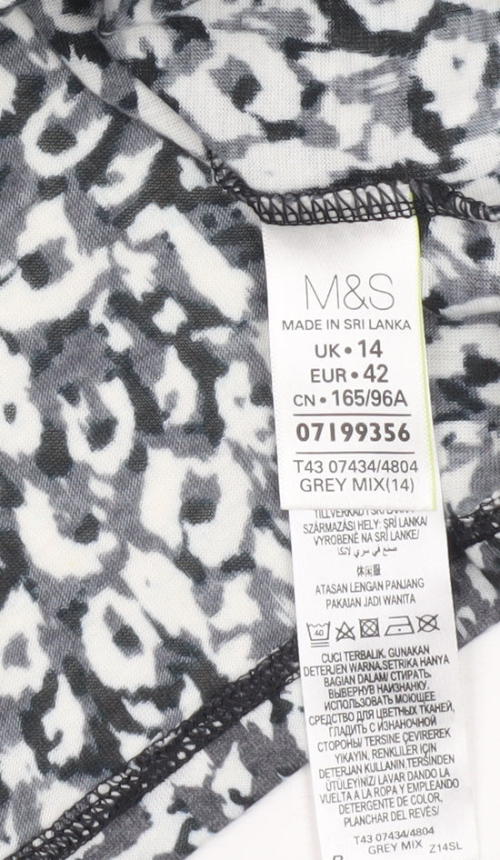 Womens UK Size 14 Marks and Spencer Multicoloured Tunic Blouse