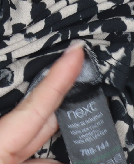 Next Women’s Black Beige Animal Print Sheath Dress Size 12