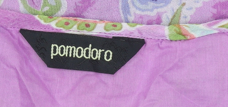 Womens UK Size 14 Pomodoro Multicoloured Tunic Blouse