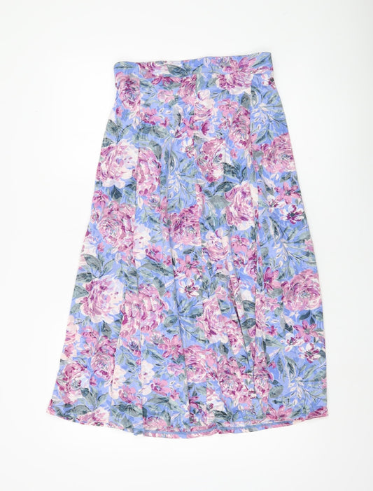 Cotton Traders Women’s Floral Midi Pleated Skirt Size 8 Multicoloured