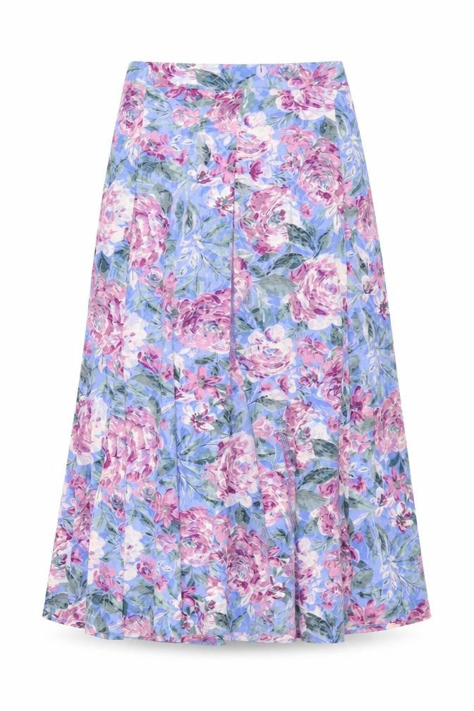 Womens UK Size 8 Cotton Traders Pleated Jersey Skirt