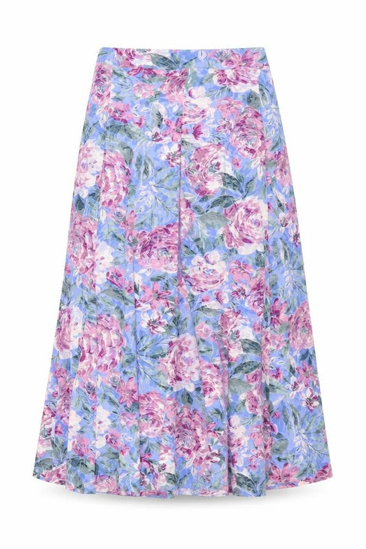 Womens UK Size 8 Cotton Traders Pleated Jersey Skirt