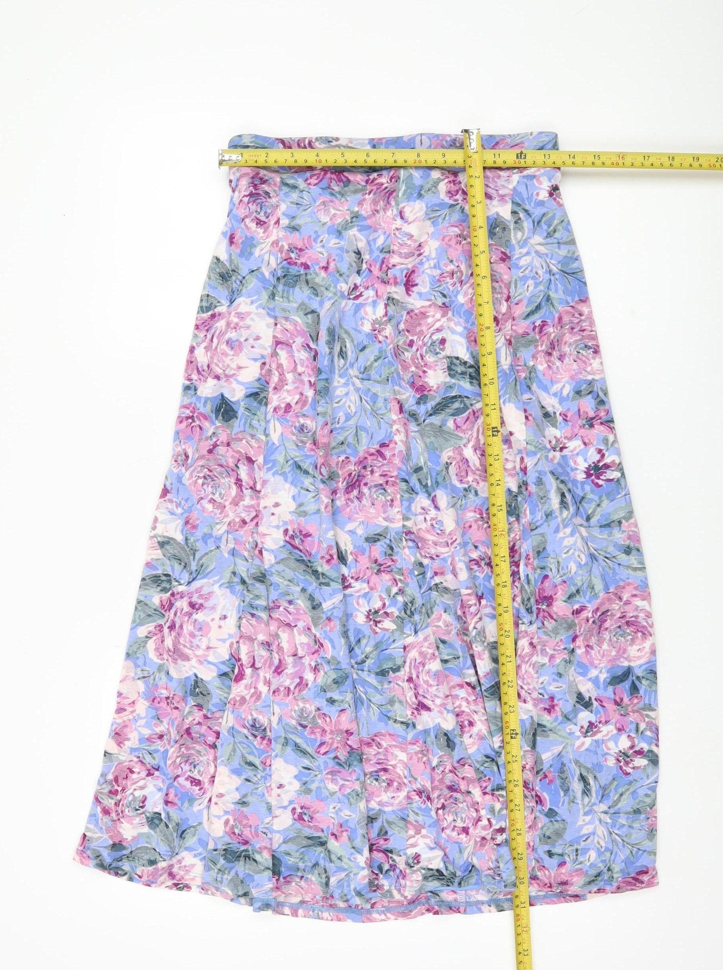 Cotton Traders Women’s Floral Midi Pleated Skirt Size 8 Multicoloured