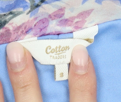 Cotton Traders Women’s Floral Midi Pleated Skirt Size 8 Multicoloured