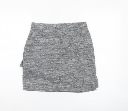 Hollister Women’s Grey Ruffle Jersey Skirt Size L Casual Stretch