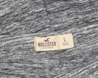 Hollister Women’s Grey Ruffle Jersey Skirt Size L Casual Stretch