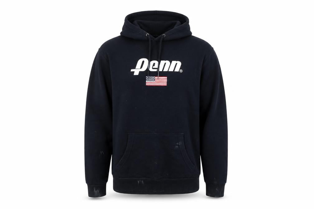 Penn x Primark Men's Black Pullover Hoodie M Logo USA Graphic