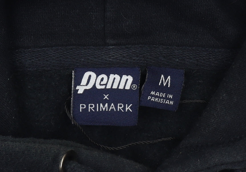 Penn x Primark Men's Black Pullover Hoodie M Logo USA Graphic