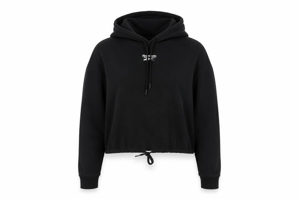 Womens UK Size S Reebok Black Pullover Hoodie
