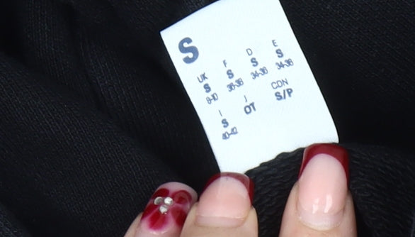 Reebok Womens Black Pullover Hoodie Sweatshirt Size S Logo Sportswear