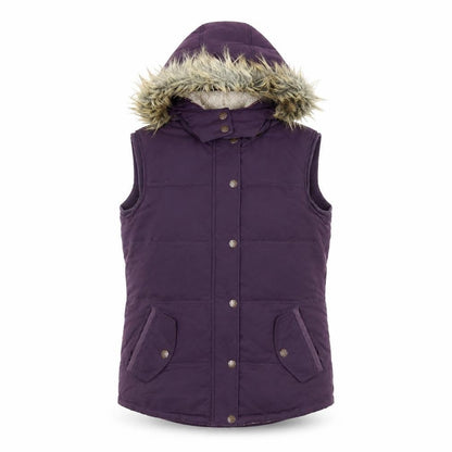 Womens UK Size 10 Fat Face Purple Puffer Jacket