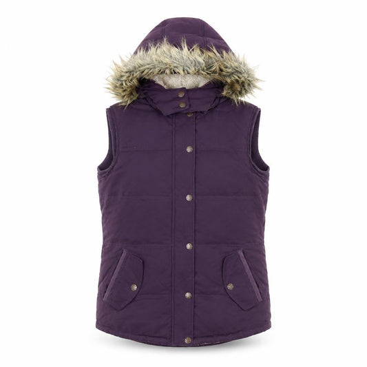 Womens UK Size 10 Fat Face Purple Puffer Jacket