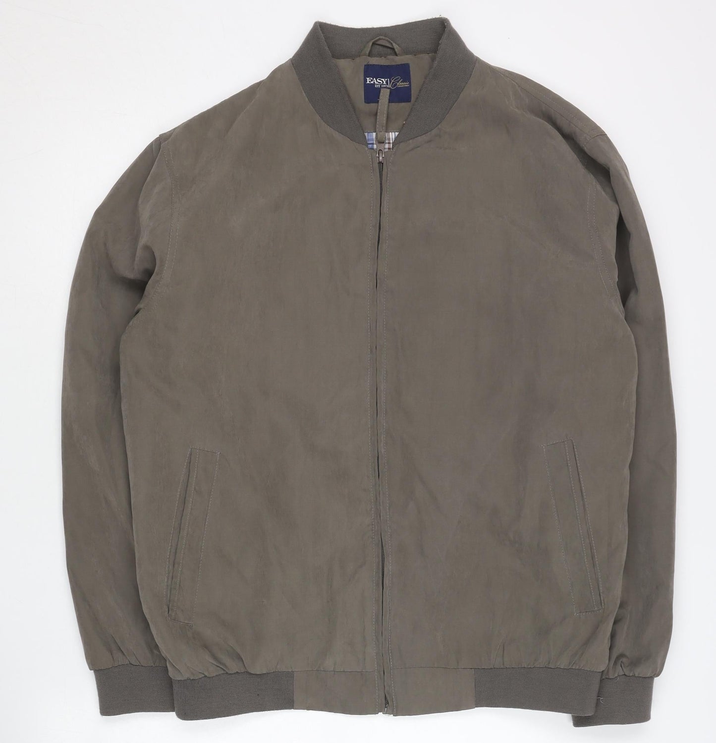 Mens UK Size M Easy Classic Brown Bomber Jacket