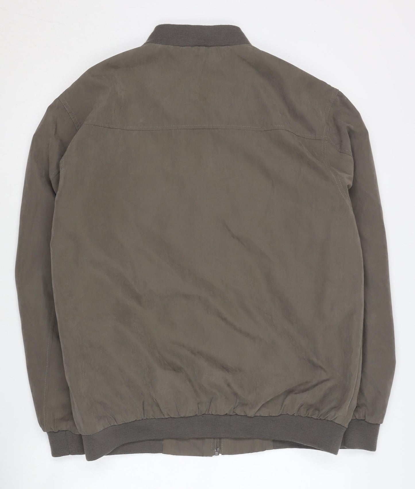 Mens UK Size M Easy Classic Brown Bomber Jacket