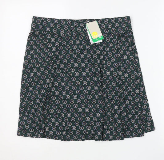Boden Women’s Green Floral A-Line Knee Length Skirt UK 12