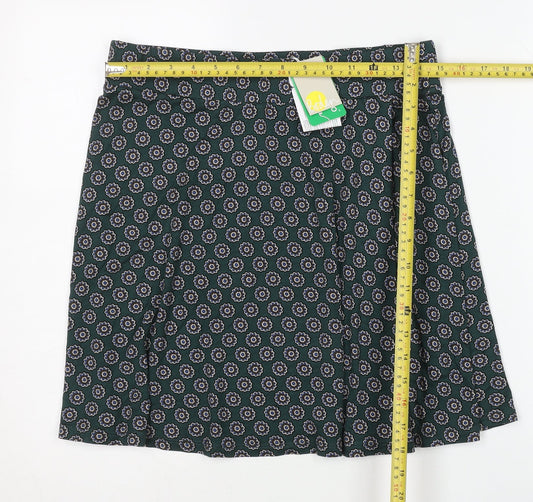 Boden Women’s Green Floral A-Line Knee Length Skirt UK 12