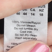 Nasty Gal Womens Black Velvet Pencil Skirt UK 18 Party Formal