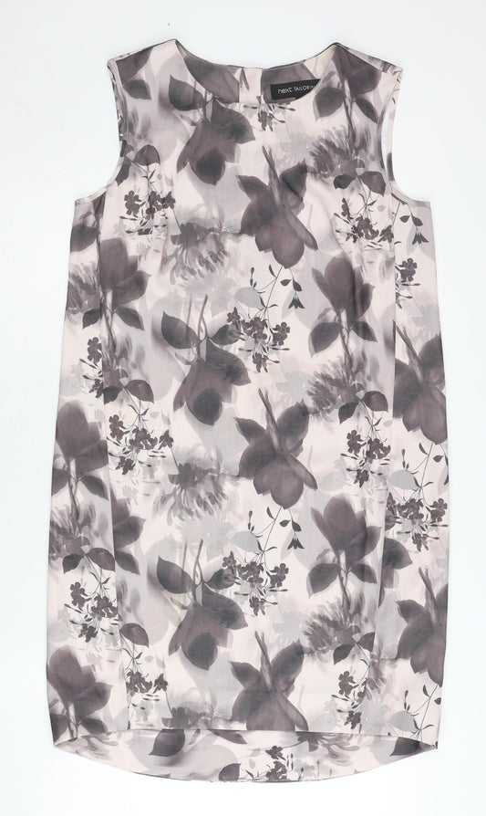 Next Women’s Multicoloured Floral Shift Dress Size 12 Sleeveless Workwear