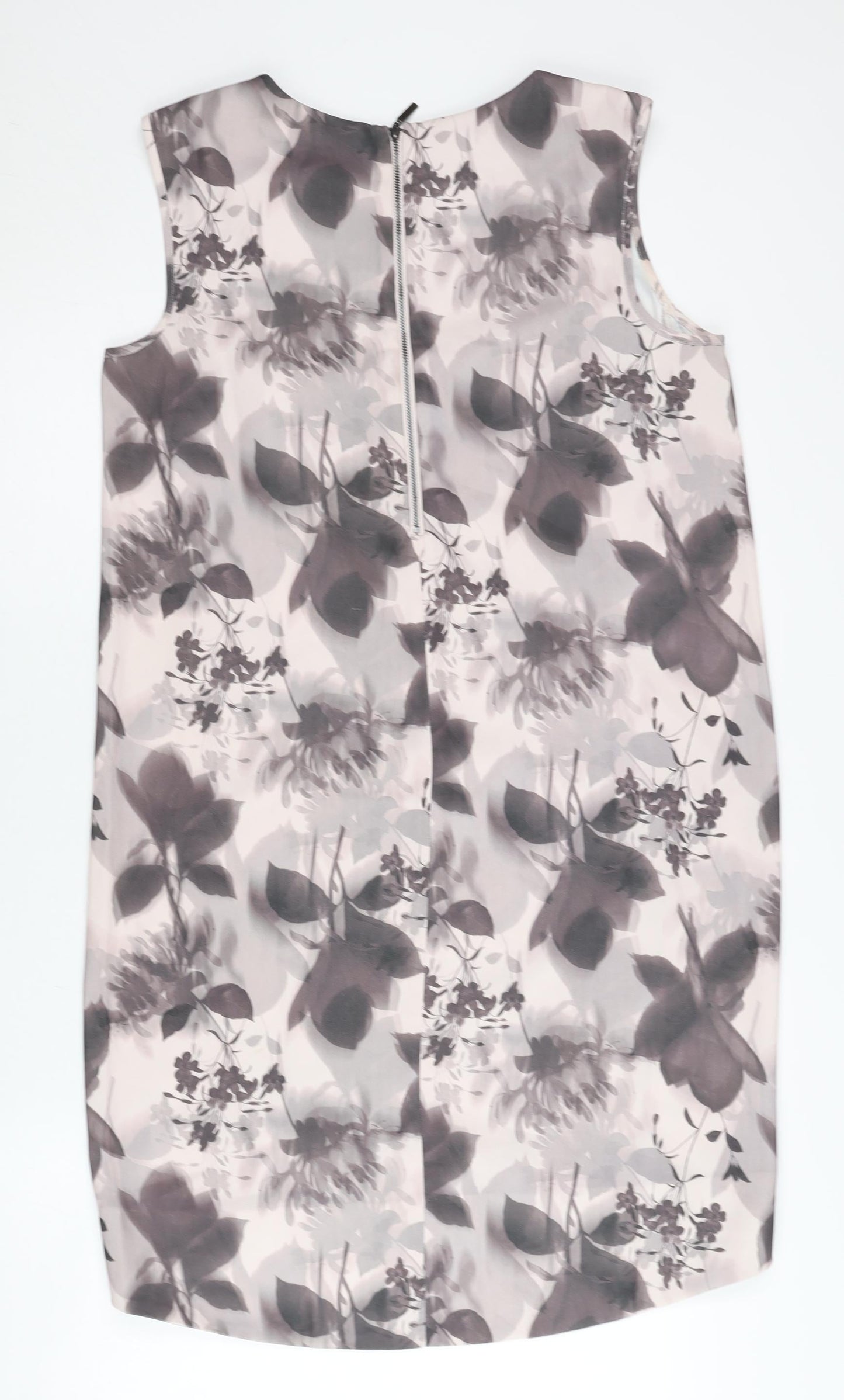 Next Women’s Multicoloured Floral Shift Dress Size 12 Sleeveless Workwear