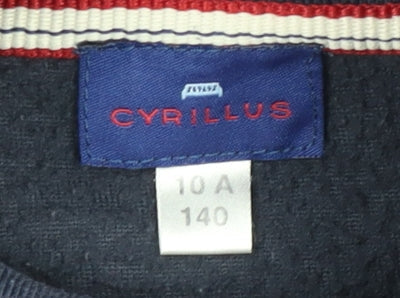 Cyrillus Boys Blue Fleece 1/4 Zip Baseball Sweatshirt Age 10 Years