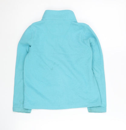 Peter Storm Girls Blue Fleece 1/2 Zip Sweatshirt 7-8 Years Outdoor Wear