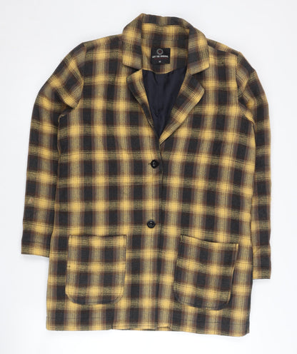 Loft The Original Womens Yellow Check Blazer Jacket M
