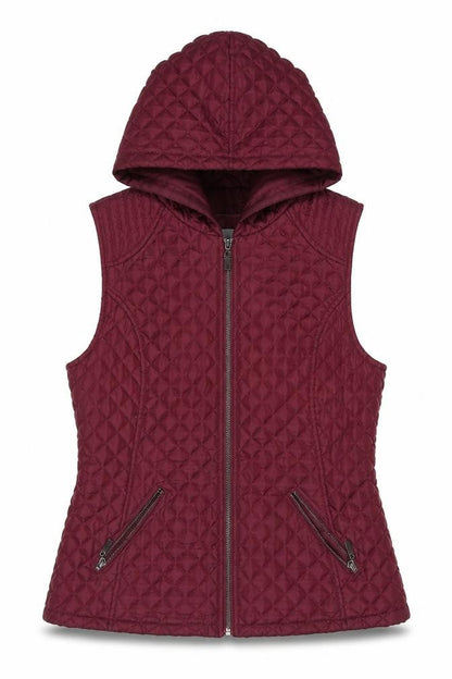 Womens UK Size 12 New Look Red Quilted Coat