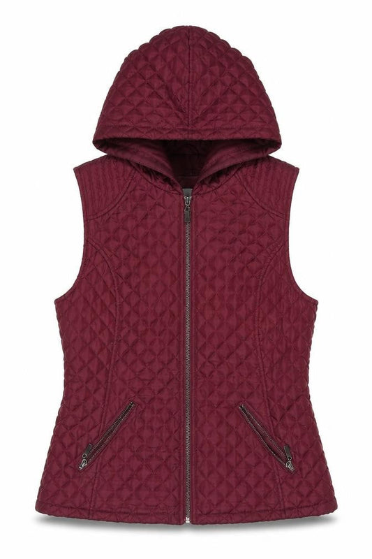 Womens UK Size 12 New Look Red Quilted Coat