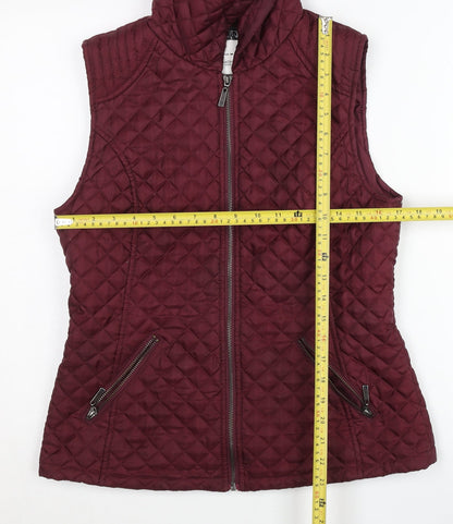 Womens UK Size 12 New Look Red Quilted Coat