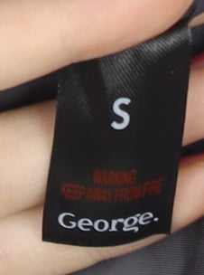 George Women's Grey Puffer Jacket Coat Size S Quilted Mid-Length Winter