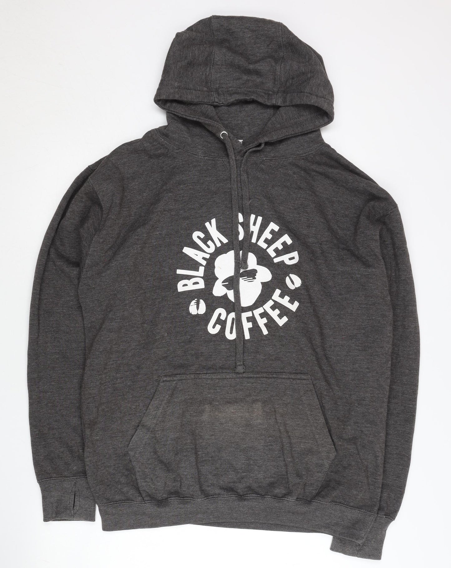 Mens UK Size L Just Hoods Grey Pullover Hoodie