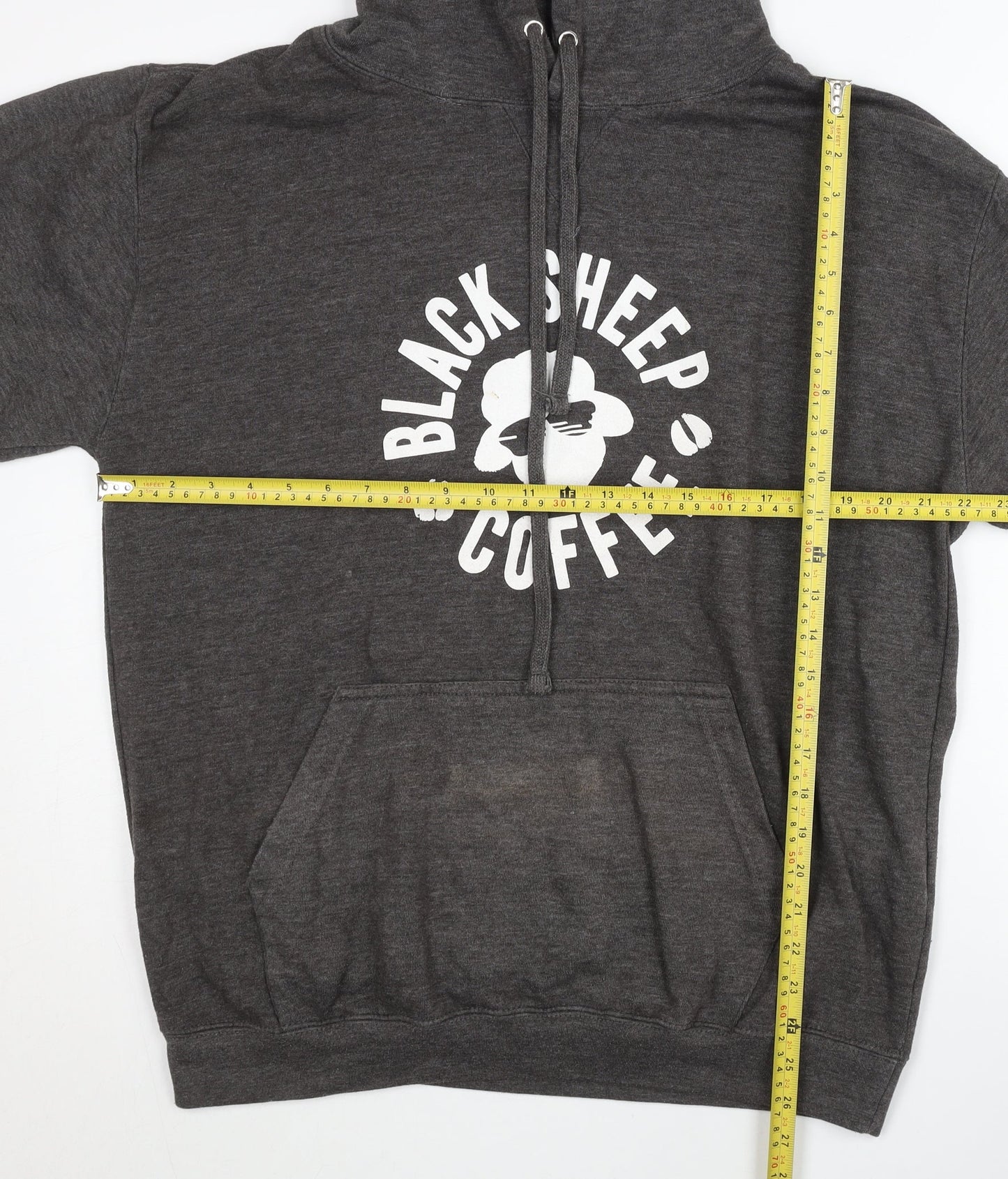 Mens UK Size L Just Hoods Grey Pullover Hoodie