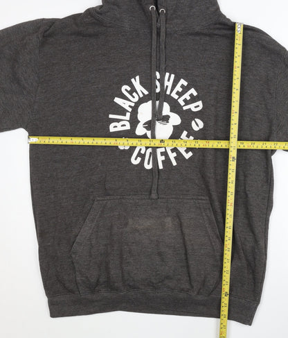 Mens UK Size L Just Hoods Grey Pullover Hoodie